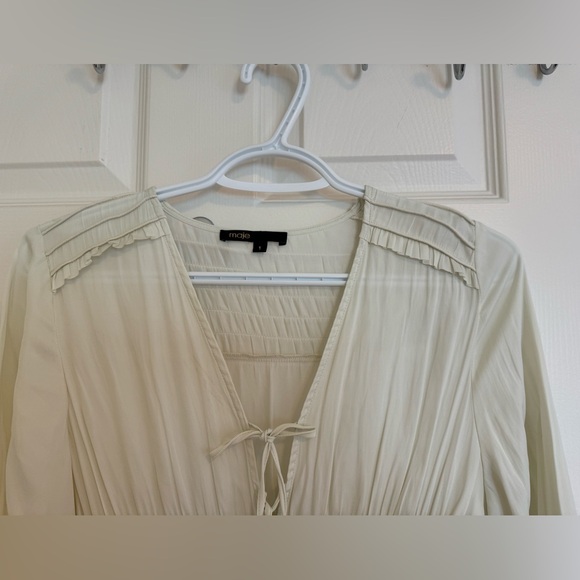 Maje Ruffle-Detail Midi Dress - Picture 5 of 7